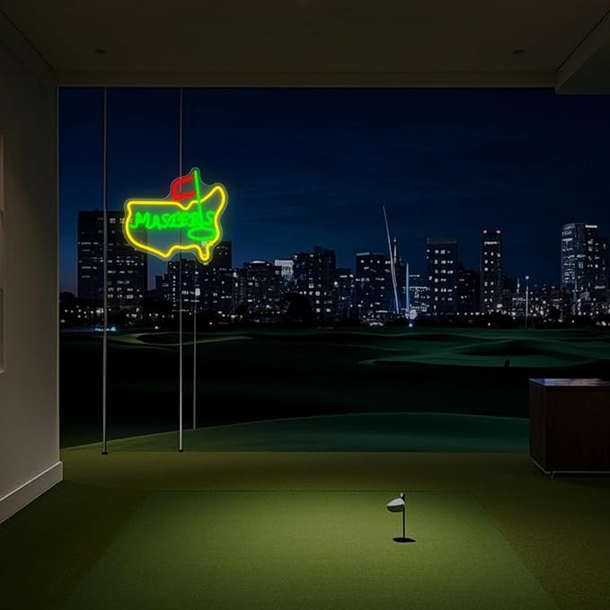 Masters Neon Sign, Golf Neon Signs For Wall Decor, Sports Led Light Up Signs for Bar Golf Club Home Party Decorations Gifts