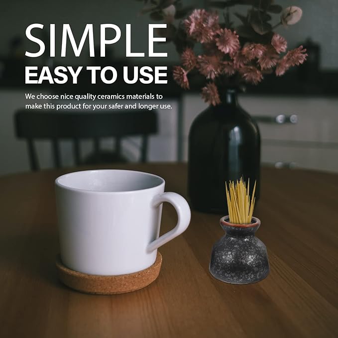 Creative Ceramics Toothpick Holder Decorative Desktop Plant Container Vase Decor