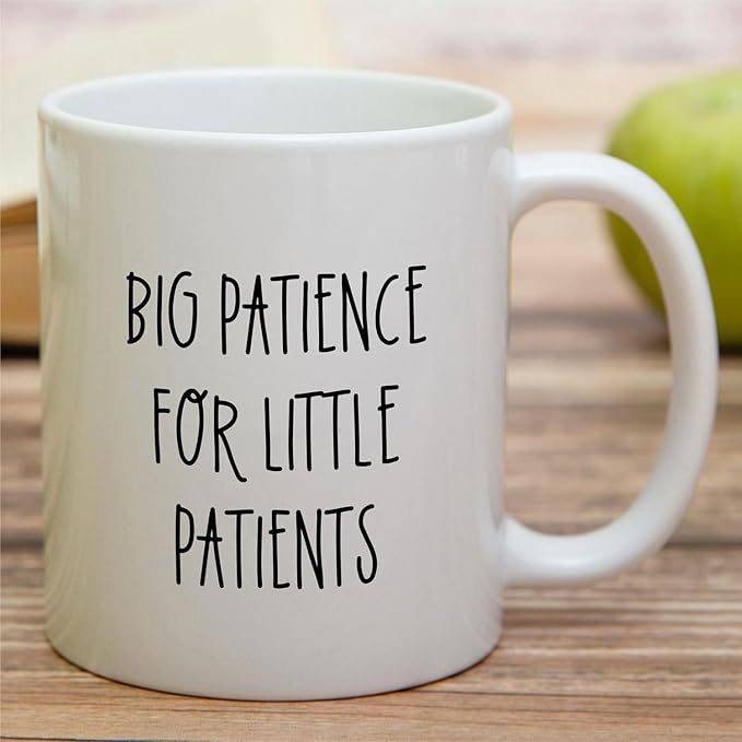Retreez Funny Pediatrician Mug Gift Pediatrics Doctor Nurse Patience for Little Patient 11 Oz Ceramic Coffee Mug - Sarcastic Motivational Inspirational birthday gift for medics friend coworker him her