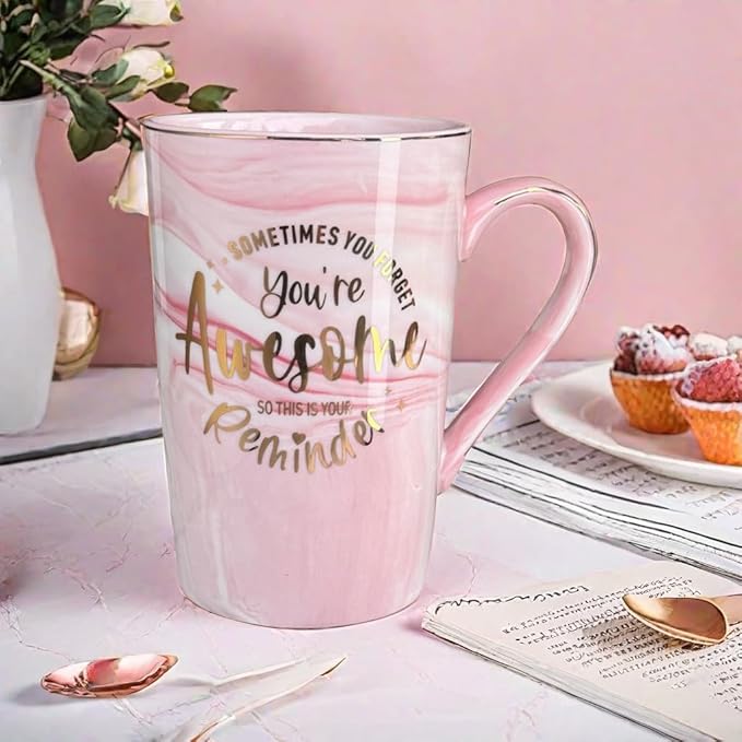 BOFILL Thank You Gifts for Men Women, Sometimes Forget You're Awesome Coffee Mug Friend Birthday Coworker Farewell Thanksgiving Christmas Day Present Cup Appreciation Cool Ideas, 14 Oz