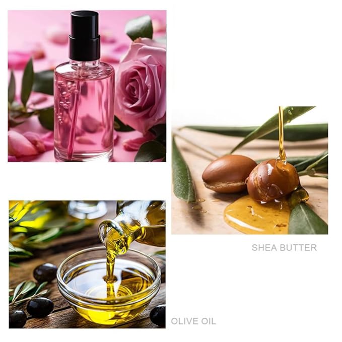 5PCS Rose Oils Soap Bar for Face & Body,Moisturizing,Softer Skin,Natural Handmade,Hypoallergenic Beauty Bar Sensitive Skin With Gentle Cleanser,Men and Women