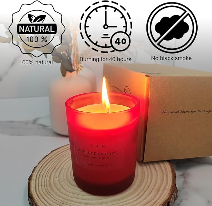 Aroma Candle Set | Fashion Simple Candle Set for Home Time, Holiday Ambiance, Housewarming Essentials, Aroma Candle Gift Set Soy Candles Natural Lavender & Vanilla Scents