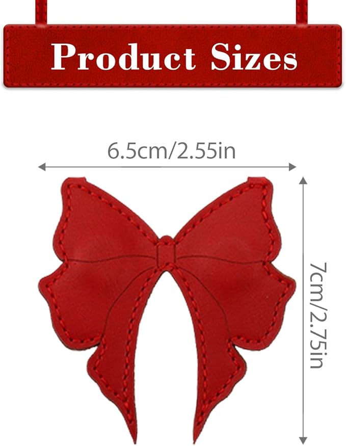 Leather Magnetic Bookmark – 1 Pcs Bow Tie Design, Red Magnet Bookmark Clip, Perfect Gift for Women, Kids, and Reading Lovers, Teacher Gift for School, Office, Home Supplies