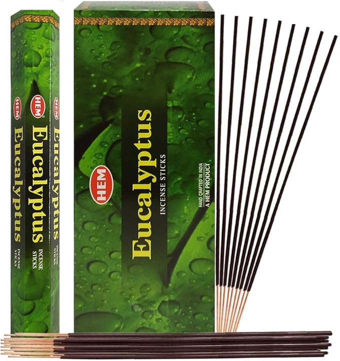Eucalyptus Incense Sticks and Incense Stick Holder Bundle Insence Insense Hem Incense Sticks