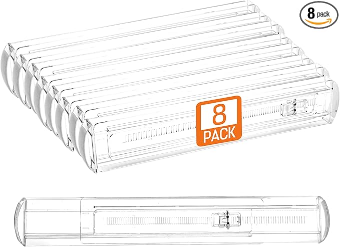 8 Pack Drawer Dividers for Clothes, 2.3" High 13"-21" Adjustable Drawer Dividers Expandable Dresser Drawer Organizer, Clear Drawer Separators for Clothes, Underwear, Cosmetic, Kitchen Utensils Storage