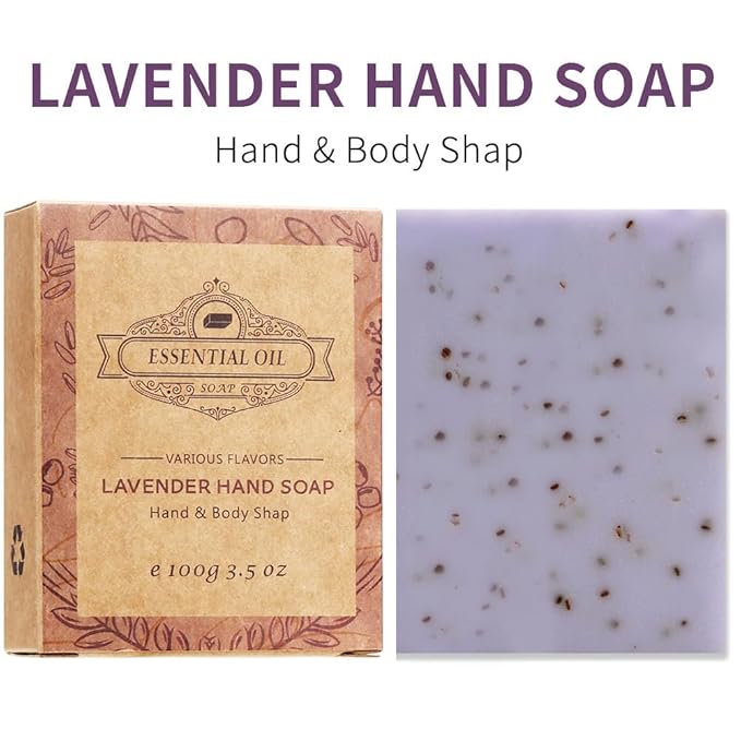 Essential Oil Soap Bar Set for Face & Body,Moisturizing,Softer Skin,Deep Cleansing,Natural Handmade Soap,Hypoallergenic Beauty Bar Sensitive Skin With Gentle Cleanser,For Men Women