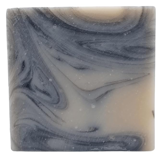 Black Forest Soap - 5 ounce Bar of Handmade Deep Musk & Sandalwood Scented Soap - Sweet, Earthy Lye Soap with Activated Charcoal - Moisturizing Bath Soap