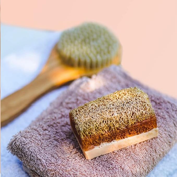 Natural Handmade Donkey Milk & Honey Soap Bar With Pumpkin Fiber 120gr | Anti Ageing | Anti Wrinkle | Effective For Acne And Eczema