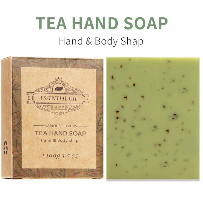 Essential Oil Soap Bar Set for Face & Body,Moisturizing,Softer Skin,Deep Cleansing,Natural Handmade Soap,Hypoallergenic Beauty Bar Sensitive Skin With Gentle Cleanser,For Men Women