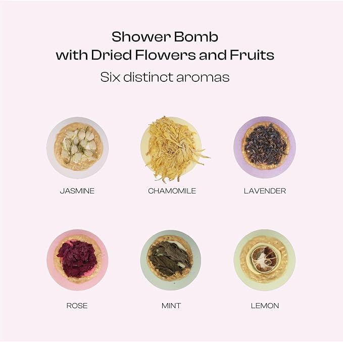 Bath Bombs for Women, 6 Fizzies Luxury Large Size with Real Flowers and Natural Organic Essential Oil, Self Care Gifts for Women, Mon, Daughter, Girlfriend, Kids,Pack of 6 (Multiple)