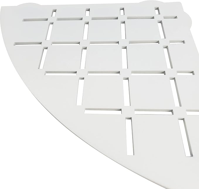 FROSCH Stainless Steel Shower Shelf, Corner - Quadrant (White)