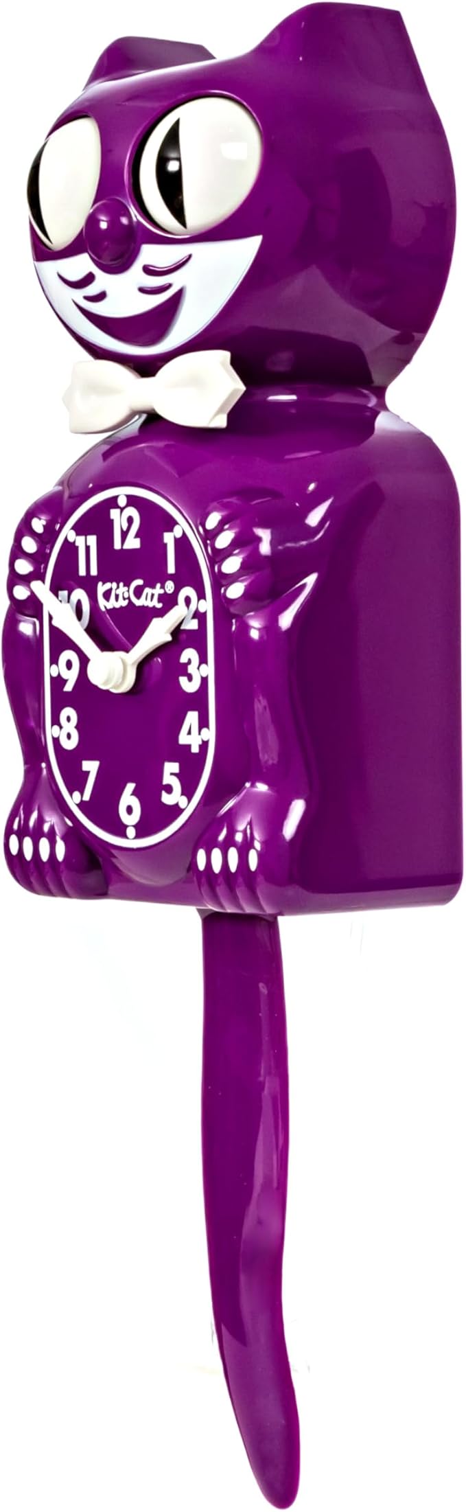 Kit-Cat Klock® Limited Edition Boysenberry - Iconic Retro Cat Clock with Moving Eyes and Tail, Battery Operated Wall Clock, Made in USA, Perfect for Home Decor, Mid Century Modern Clock, Unique Gift