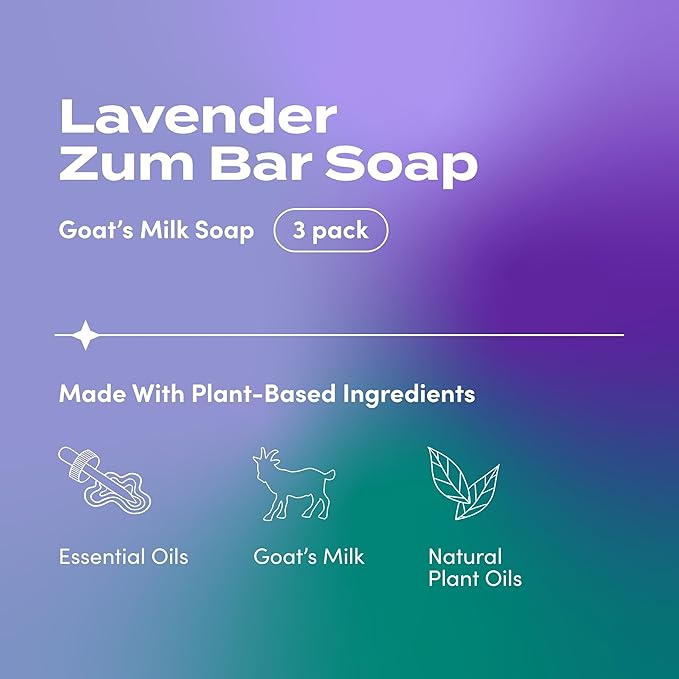 Zum Bar Goat's Milk Soap - Lavender - 3 oz - 3 Pack