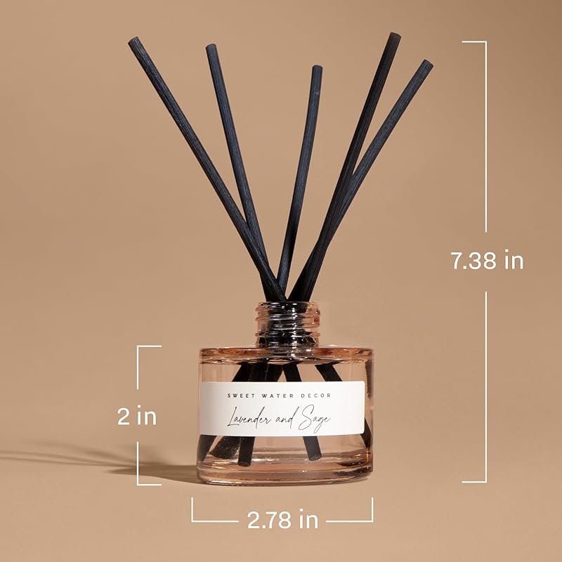 Sweet Water Decor Mango and Coconut Reed Diffuser – Room Decor Aesthetic with Long-Lasting Premium Fragrance of Mango, Pineapple, Orange, Peach, Coconut Milk for 4 Months – Ideal for Home Decor