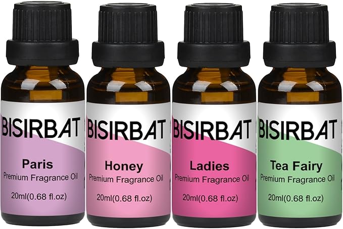 Fragrance Oil Set for Ladies, Women - Blend Essential Oils for Diffusers for Home, for Candle Making, Soap Making, Car - Aromatherapy Oils for Her - 20mlx4