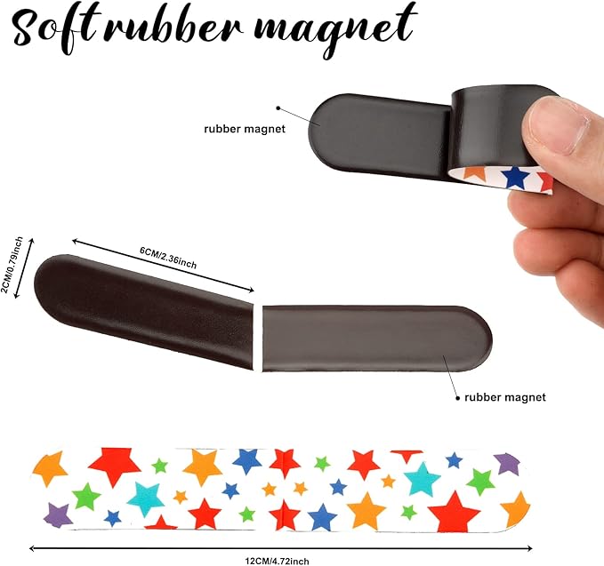 Magnetic Bookmarks - 15PCS Colorful Irregular Cute Magnet Bookmark Clips for Women, Men & Kids (Style-1)