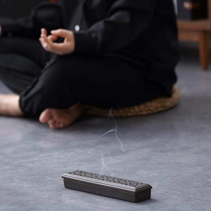Incense Holder for Sticks,Ceramic Insence-Stick Holder Ash Catcher,Incense Holder Timkburner for Meditation Yoga Spa Room Decor