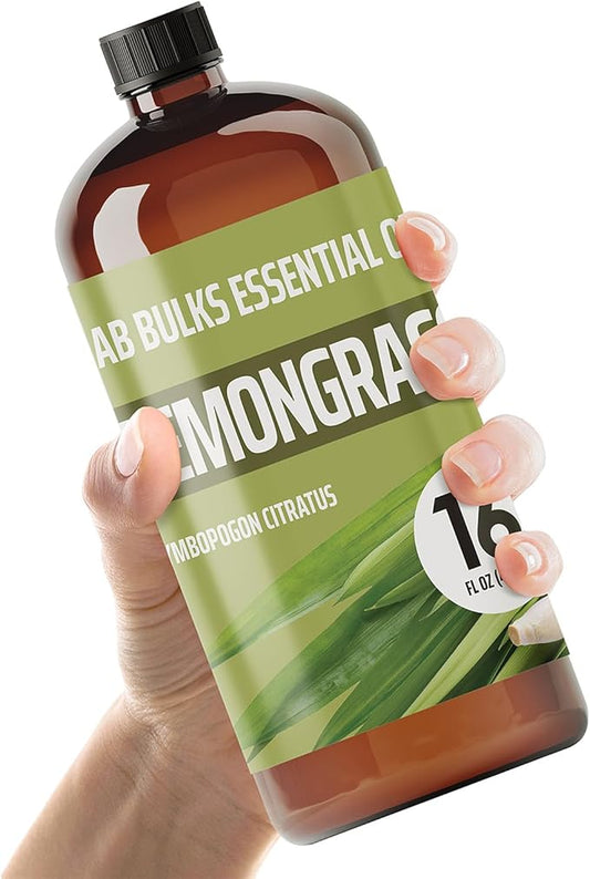 Lemongrass Essential Oil 16 oz (473 ml) for Diffusers, Home Care, Candles, Hair, Lemon Grass Spray