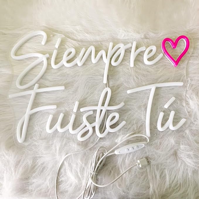 It Was Always You Neon Sign, LED Neon Lights Pink and White Love Quote Wall Art 17.5", USB power Señal neón 'Siempre Fuiste Tú' for Wedding Proposals, Anniversary Decorations and Romantic Celebrations