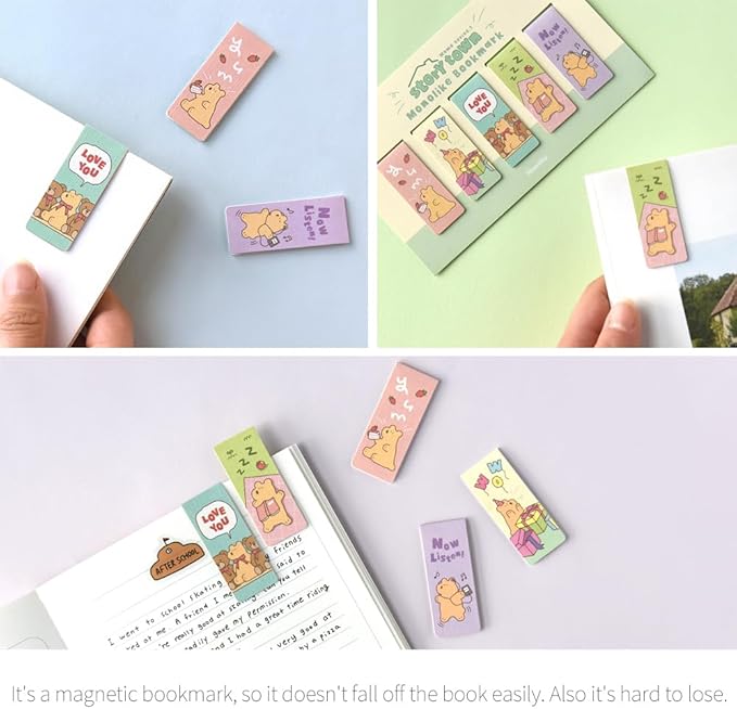 Monolike Magnetic Bookmarks Storytown Momo + Azzle, 10 Pieces