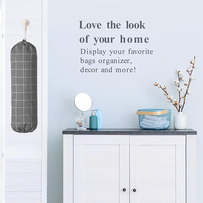 TOGETRUE Plastic Bag Holder, Wall Mount Plastic Bag Organizer Dispenser, Heavy Duty Grocery Bag Storage Holder for Home Kitchen Camper