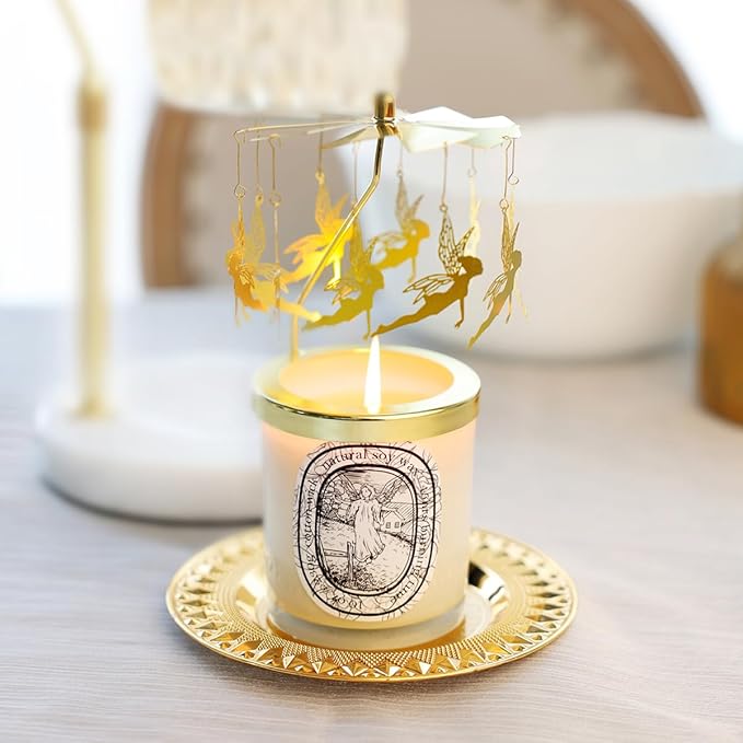 HUANXI Fairy Candle Gift for Women, Rotating Scented Candles, Birthday Gift, Funny Gifts for Her, Unique Candle Gifts for Colleagues, Sister, Mom and Wife, 10oz