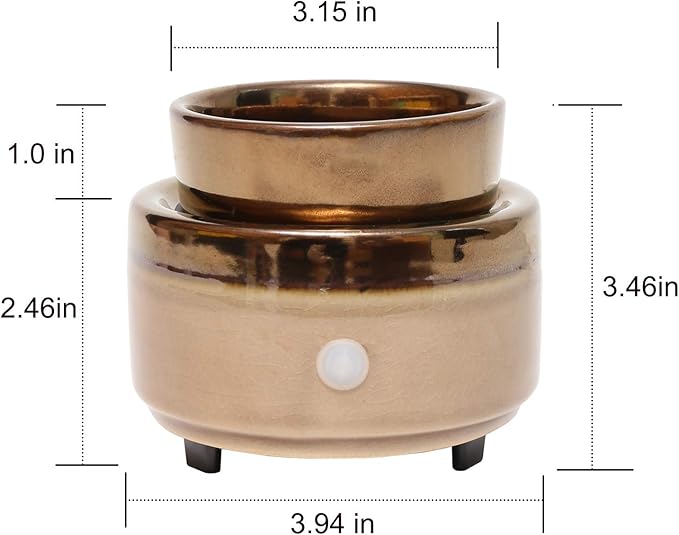 kobodon Candle Wax Melt Warmer, Ceramic Wax Warmer,3-in-1 Candle Wax Melter and Fragrance Warmer for Warming Scented Candles or Wax Melts and with to Freshen Room Spa Home Office…
