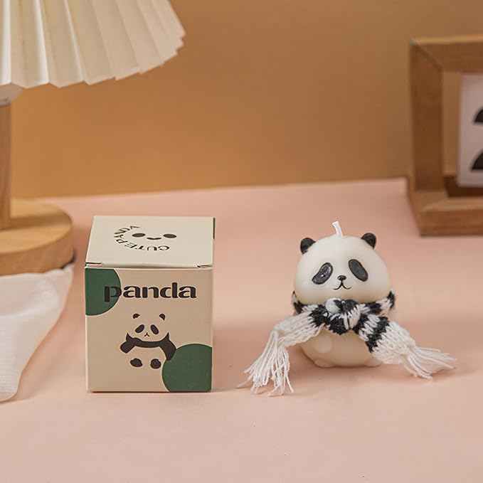Panda Shaped Scented Candle,110G Cute Animal Aesthetics Aroma Soy Wax Decorative Candle for Table Photo Prop Birthday Gift,Prefect for Meditation Stress Relief Mood