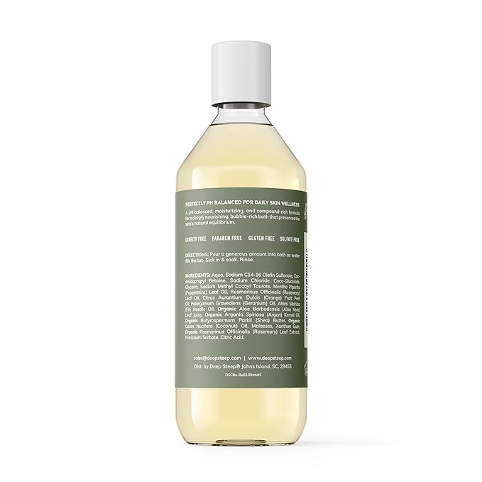 Deep Steep Bubble Bath, 10 oz (Rosemary Mint)
