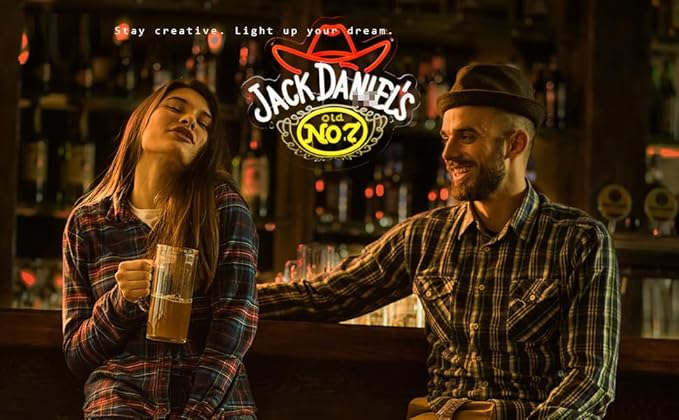 Cowboy hat Whiskey Neon Sign Whiskey LED Light for wall decor USB Powered Dimmable Bar Wall Decor for Man Cave Home Pub
