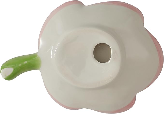 Ankah Decorative Ceramic Soap Box, Flower Shape Soap Dish, Self-Draining to Keep Dry Stop Mushy Soap Holder, Easy Cleaning, Best for Shower Bathroom and Kitchen (Tulip, Pink)