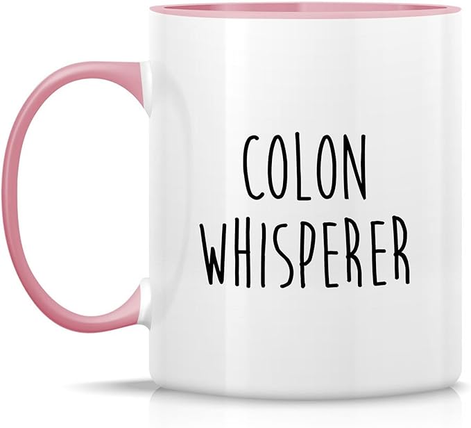 Retreez Funny Gastroenterologist Mug Gift Gastroenterology Doctor Colon Whisperer 11 Oz Ceramic Coffee Mug - Sarcastic Motivational Inspirational birthday gift - White Mug with Pink Handle and Inner