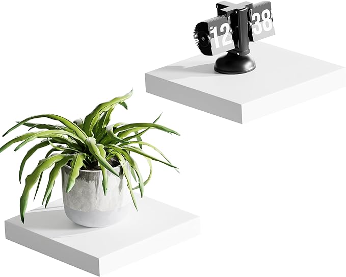 Floating Shelves, Floating Shelves for Wall, with Invisible Bracket, Bathroom Shelves, Bedroom Decor, Floating Shelf, Shelves for Wall Storage, Display Shelf, Set of 2