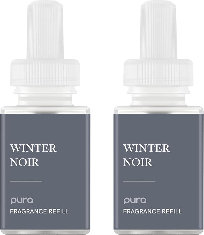 Pura Smart Home Air Diffuser Fragrance - Smart Home Scent Refill - Up to 120-Hours of Premium Fragrance per Refill - Clean Diffuser for Office & Apartment- 2 Pack, Winter Noir