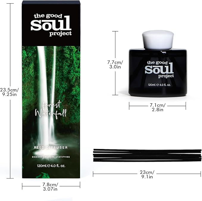 Reed Diffuser Set, 4.0 Oz(120 ml) Fresh Scented Diffuser with 6 Sticks, Home Fragance Oil Diffuser for Bathroom, Decorative Air Freshener