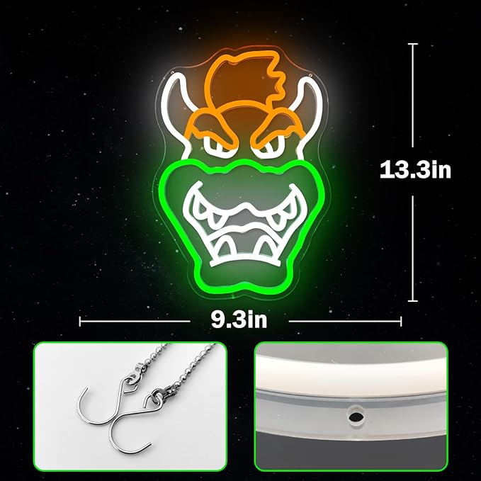 Anime Neon Signs for Wall Decor Dimmable Gaming Neon Light Gamer Neon Signs for Bedroom Game Room Man Cave