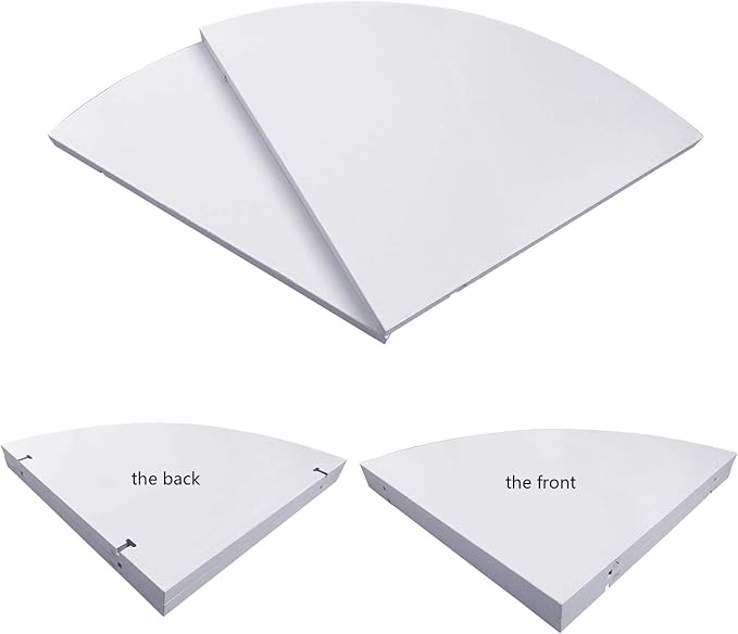 11 Inch Set of 2 Corner Wall Mounted Floating Shelf White,for Kitchen Room ,Living Room,Bathroom and Any Wall Corner Decor Display.