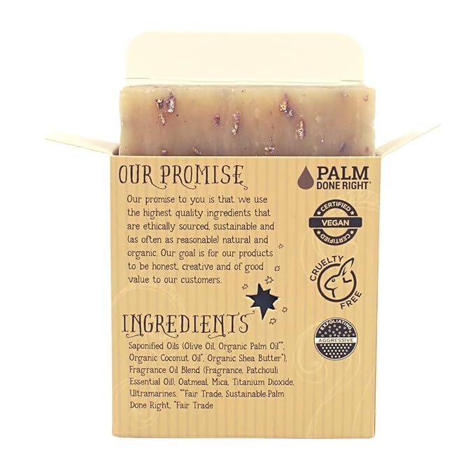 Varina Patchouli Sandalwood Soap - Gentle Cleansing for Sensitive Skin, Earthy Scents - 3 Pack Handmade Soap