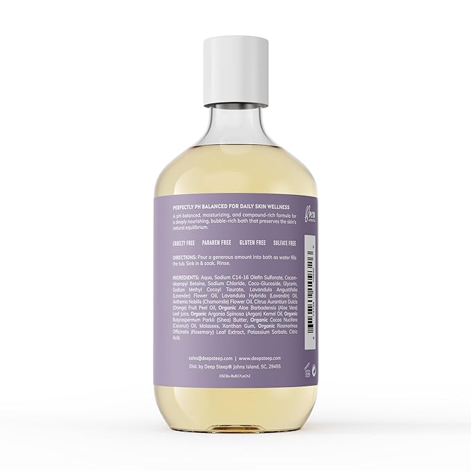 Deep Steep Bubble Bath 17oz (Pack of 1) (17 Fl Oz (Pack of 1), Lavender Chamomile)