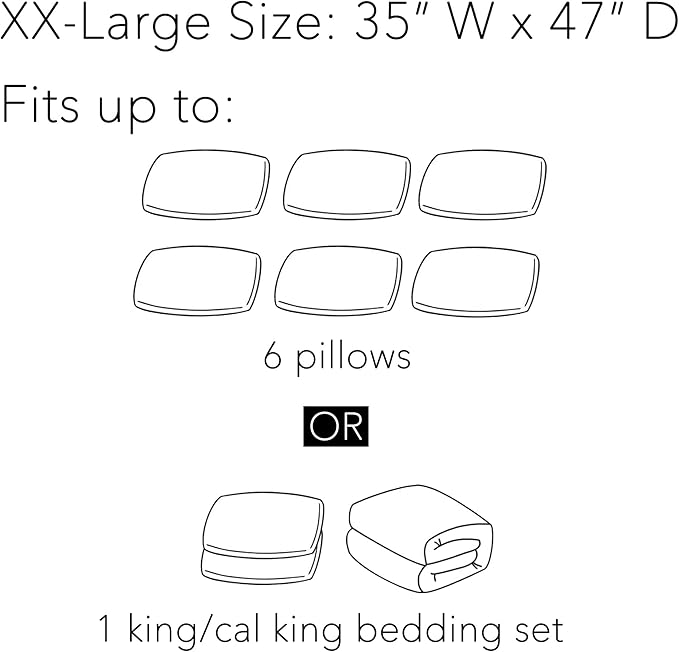 SpaceAid Jumbo Vacuum Storage Bags, Space Saver Sealer Compression Bags for Comforters, Blankets, Pillows, Bedding, Clothes (XX-Large 3 Pack)