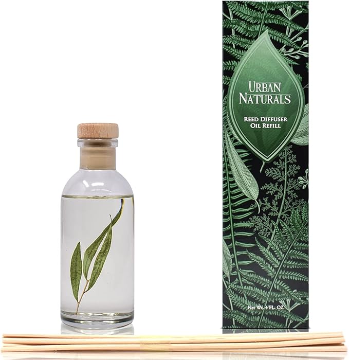Urban Naturals Bamboo Citrus Reed Diffuser Oil with Sticks Set | A Fresh Citrus Blend with Bamboo, Black Musk & Japanese Cypress | Vegan. Made in The USA