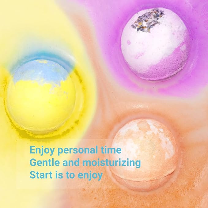Bath Bombs with Many Different Amazing Ccents,Bath Bombs for Women with Stress Relief SPA, Natural Bulk Bath Bomb Set for Girls with Suprise Refreshing Fragrance