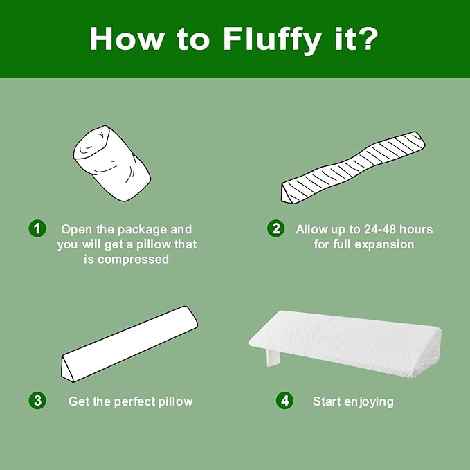 JJDANFILL Twin Size Bed Wedge Pillow Plus for Sleeping, Headboard Pillow/Bed Gap Filler/Mattress Wedge Close The Gap (0-8"), Between Your Headboard and Mattress. (39"*10"*6")