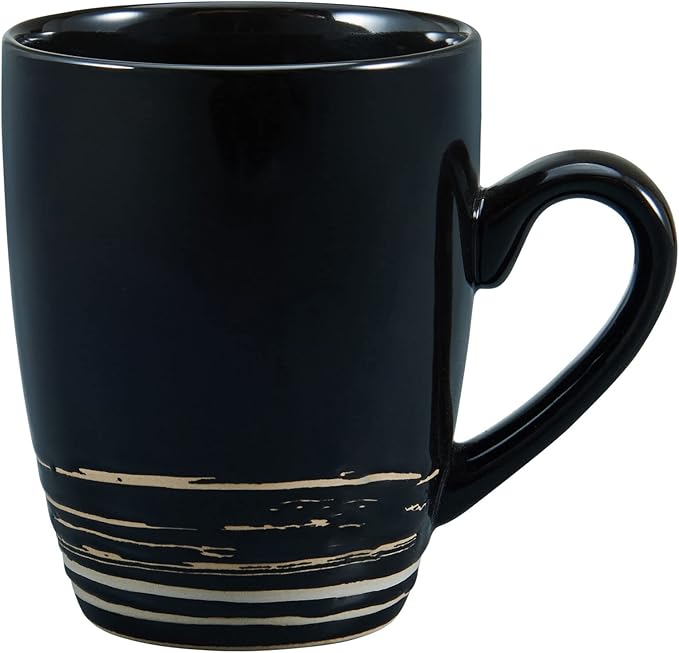 Pfaltzgraff Bryson 16 Piece Dinnerware Set, Service for 4, Black