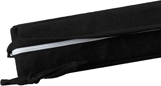 FUNHOME Outdoor Cushion Covers 20 x 18 x 4 inch,Set of 2,Replacement Seat Cushion Cover for Patio Furniture Chair,Water Resistant,Fade-Resistant Slipcover Only,No Insert(Black)