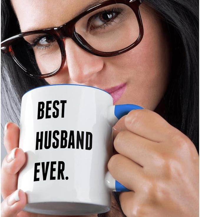 3dRose Coffee Mug, Size - 11oz - Best Husband Ever, Black Lettering On White Background Xander inspirational quotes - funny coffee cup gift