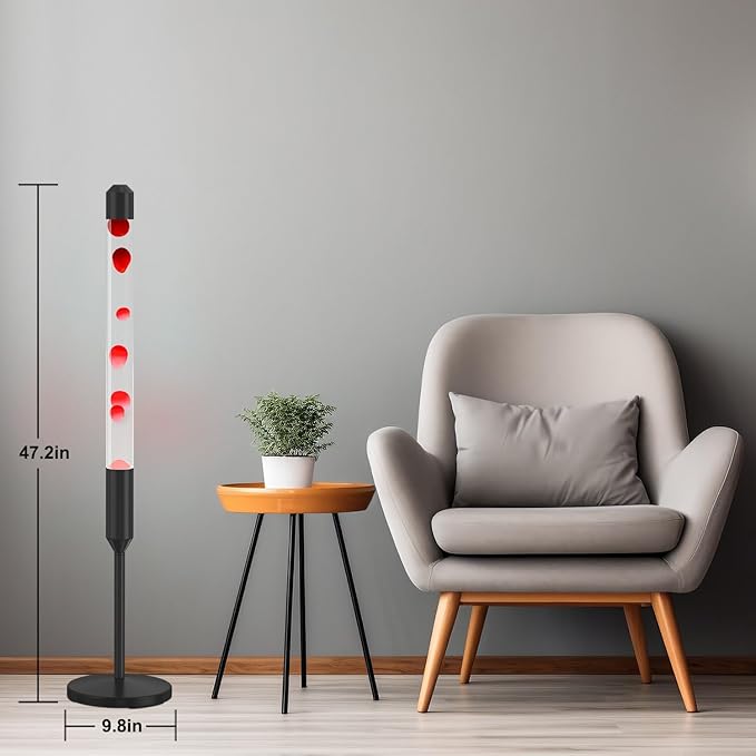 47.5-Inch Liquid Motion Lamp,Magma Lamp, Mood Relaxation Light,Suitable for Home Decoration, Living Room, Office, Bedroom, café (47.5in)