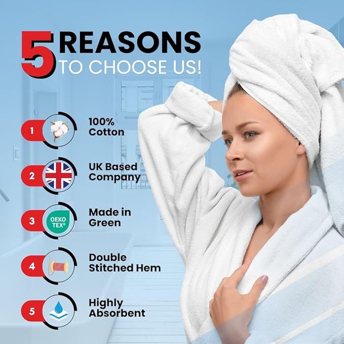 Infinitee Xclusives Luxury 100% Ring-Spun Cotton Bath Towels Set of 4 (27x54 inches) – Soft, Absorbent & Quick-Drying Towels for Bathroom, Gym, Spa & Hotel Use (Eloquent Blue)