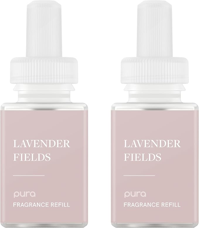 Pura Smart Home Air Diffuser Fragrance - Smart Home Scent Refill - Up to 120-Hours of Premium Fragrance per Refill - Clean Diffuser for Office & Apartment - 2 Pack, Lavender Fields