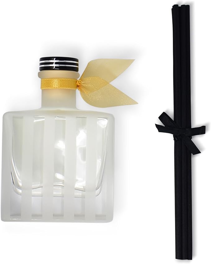 LOVSPA Mandarin & Ginger Reed Diffuser Set - Ginger Root, Mandarin Orange, Jasmine and Musk - Scent Diffuser for Large Rooms - Made in The USA